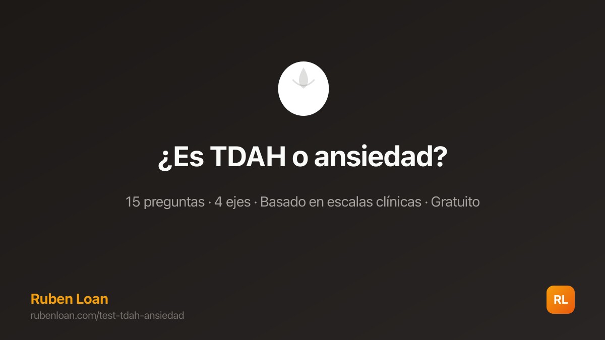 ¿Es TDAH o ansiedad? Test diferencial