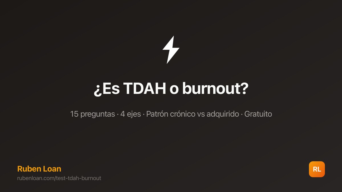 ¿Es TDAH o burnout?